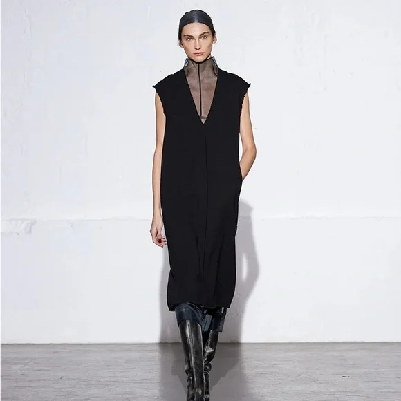 NWT Tibi Melee Crepe V neck dress with organza lining - Picture 1 of 5